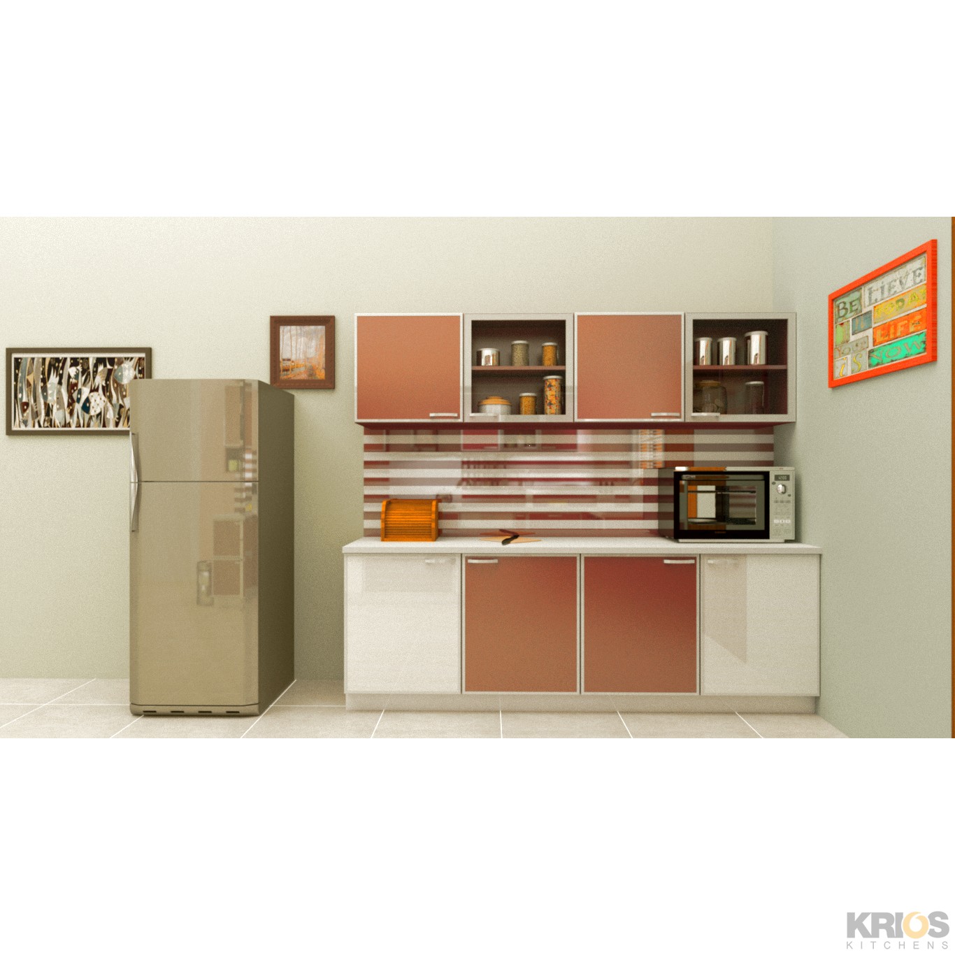 NECTAR BLANC L Shape Modular Kitchens