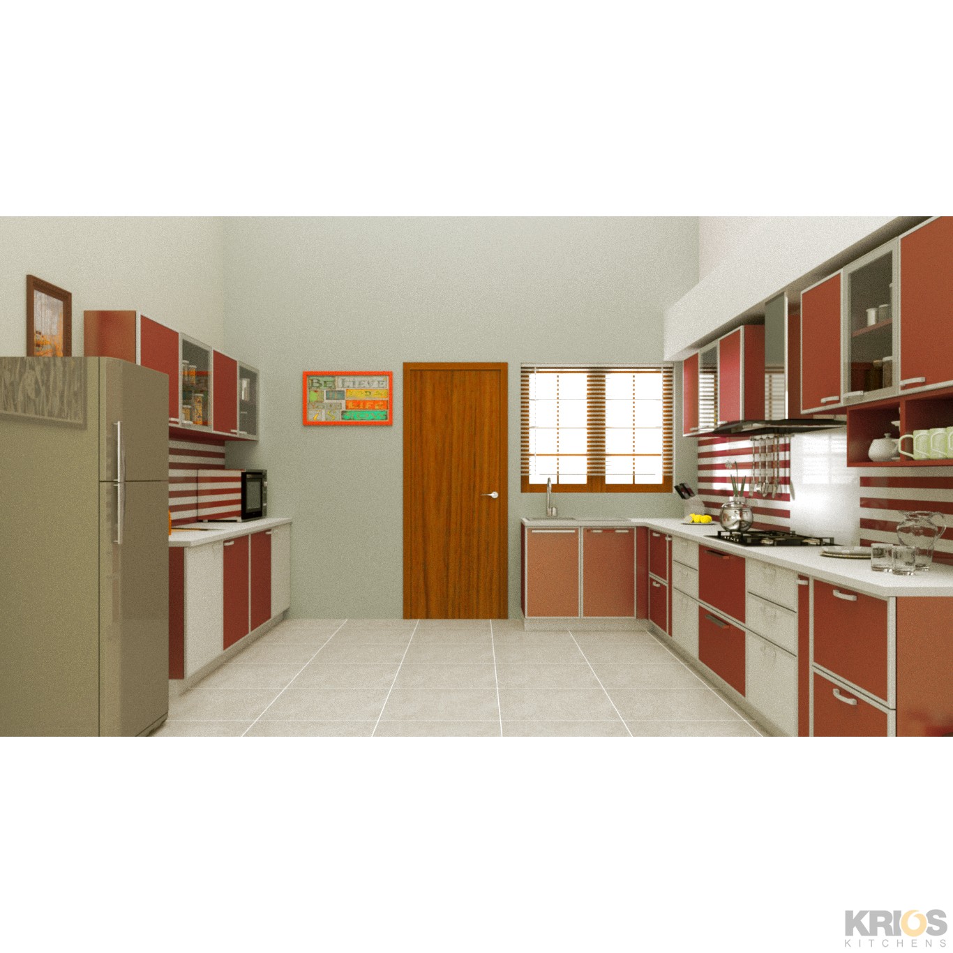 NECTAR BLANC L Shape Modular Kitchens