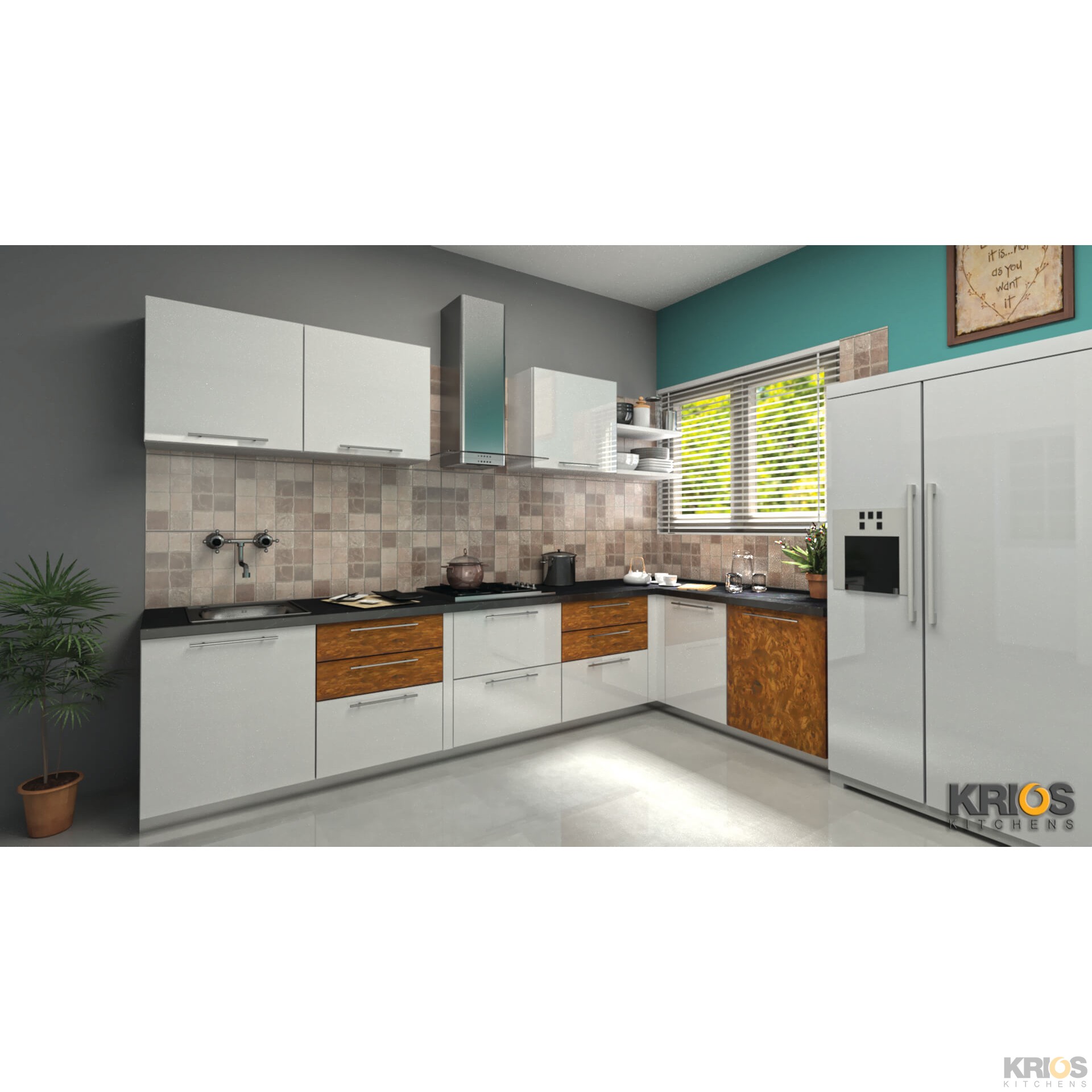 Picture of Agnese White - U Shape - Kitchens