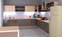 L shaped modular kitchen design